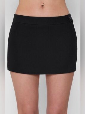 NWT Leau Classic Column Micro Mini Skirt